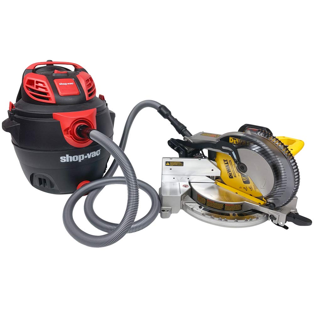 Premium 20 Ft. Shop Vacuum Hose with Power Tool Adapter Set - Cen-Tec Systems 94115 | Heavy-Duty Cleaning for Workshops, Garages & Construction Sites