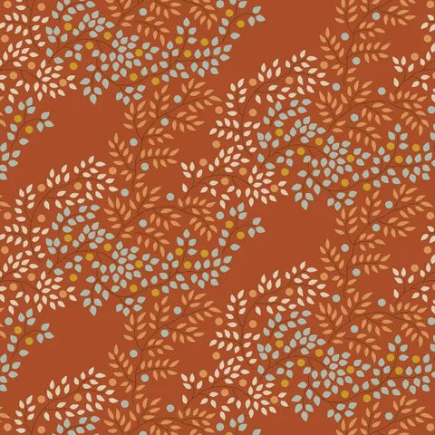 Tilda Autumn 130140 Berrytangle Copper Scrapbook Paper - Perfect for Fall Crafting, DIY Scrapbooking, and Memory Keeping Projects