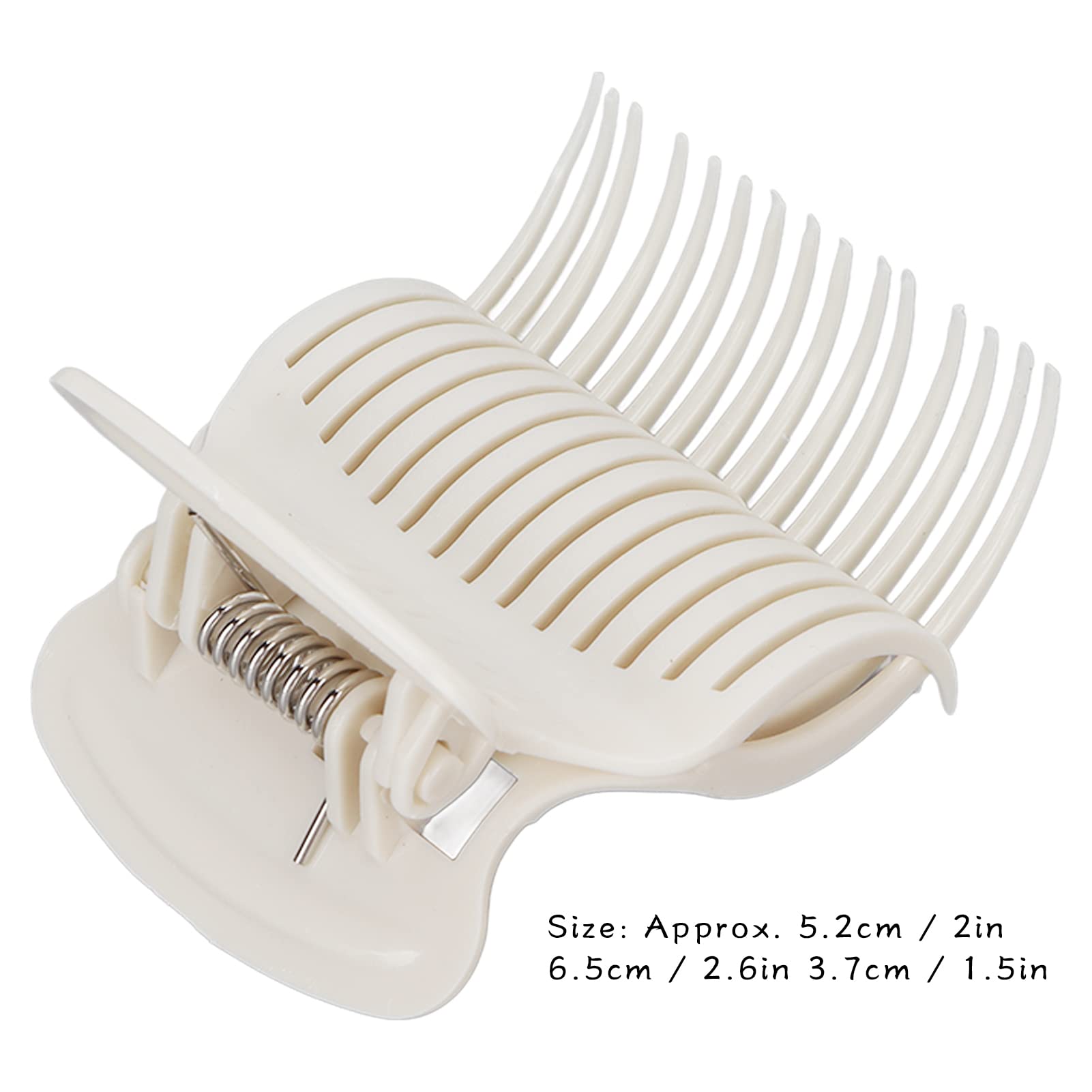 Agatige 12 PCS Heat Resistant Hot Roller Clips - Hair Curler Claw Clips for Women & Girls - Replacement Roller Clips for Hair Sectioning & Styling - Safe & Durable (White) - Perfect for Salon, Home Use & Travel Styling