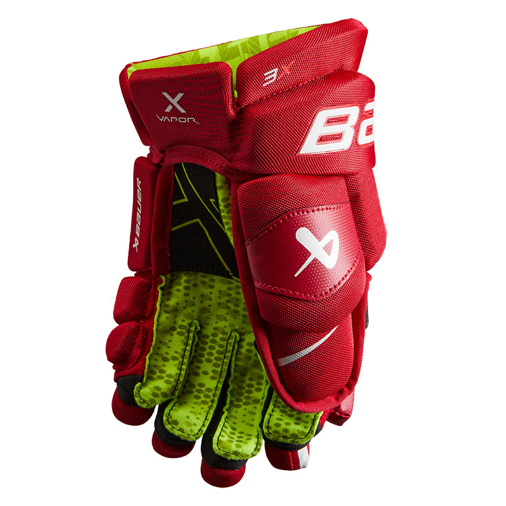 Bauer Vapor 3X Junior Ice Hockey Gloves - Youth Hockey Gear for Practice & Games - Protective Hockey Equipment for Kids & Teens