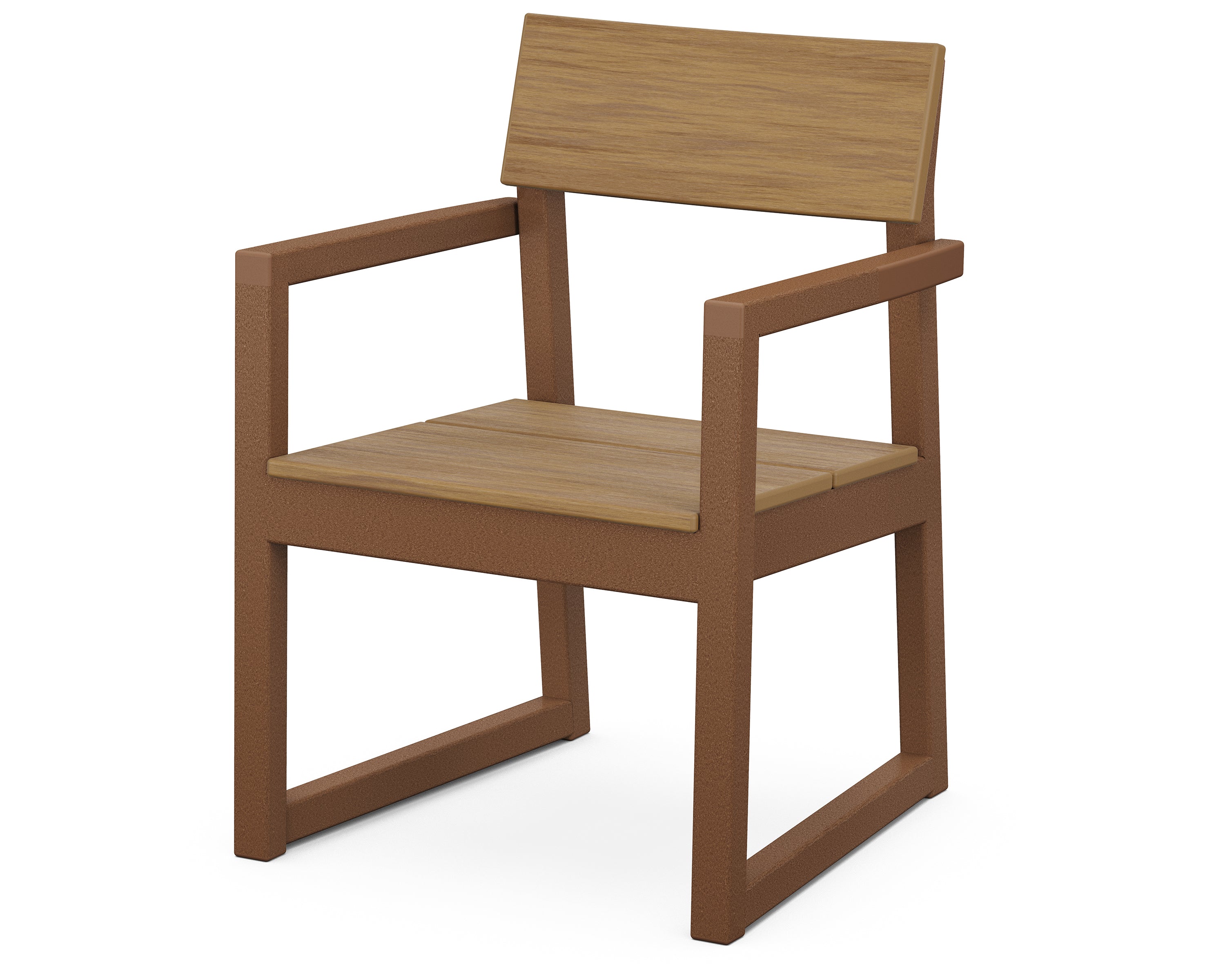 POLYWOOD EDGE Dining Arm Chair – Weather-Resistant Outdoor & Indoor Dining Chair for Patio, Deck, or Kitchen – Durable & Comfortable Seating Solution