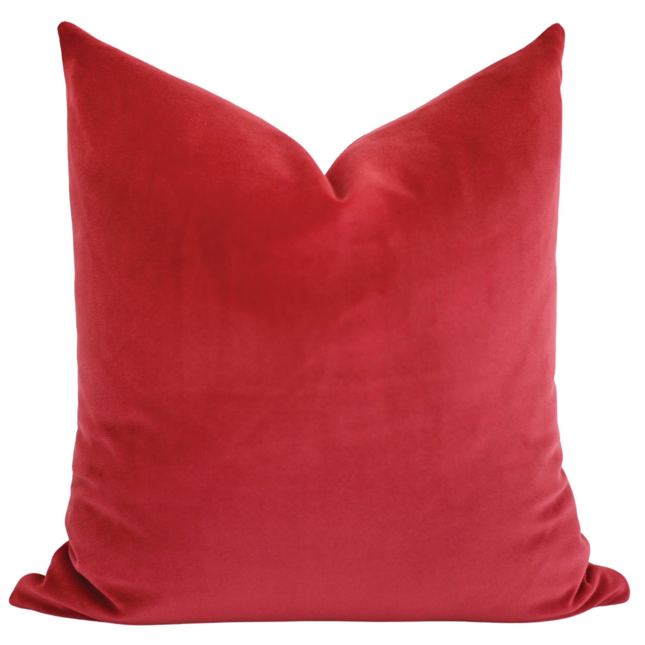 Premium Cranberry Velvet Pillow Cover - Soft Luxurious Decorative Cushion Case for Sofa, Bed, Living Room & Home Decor