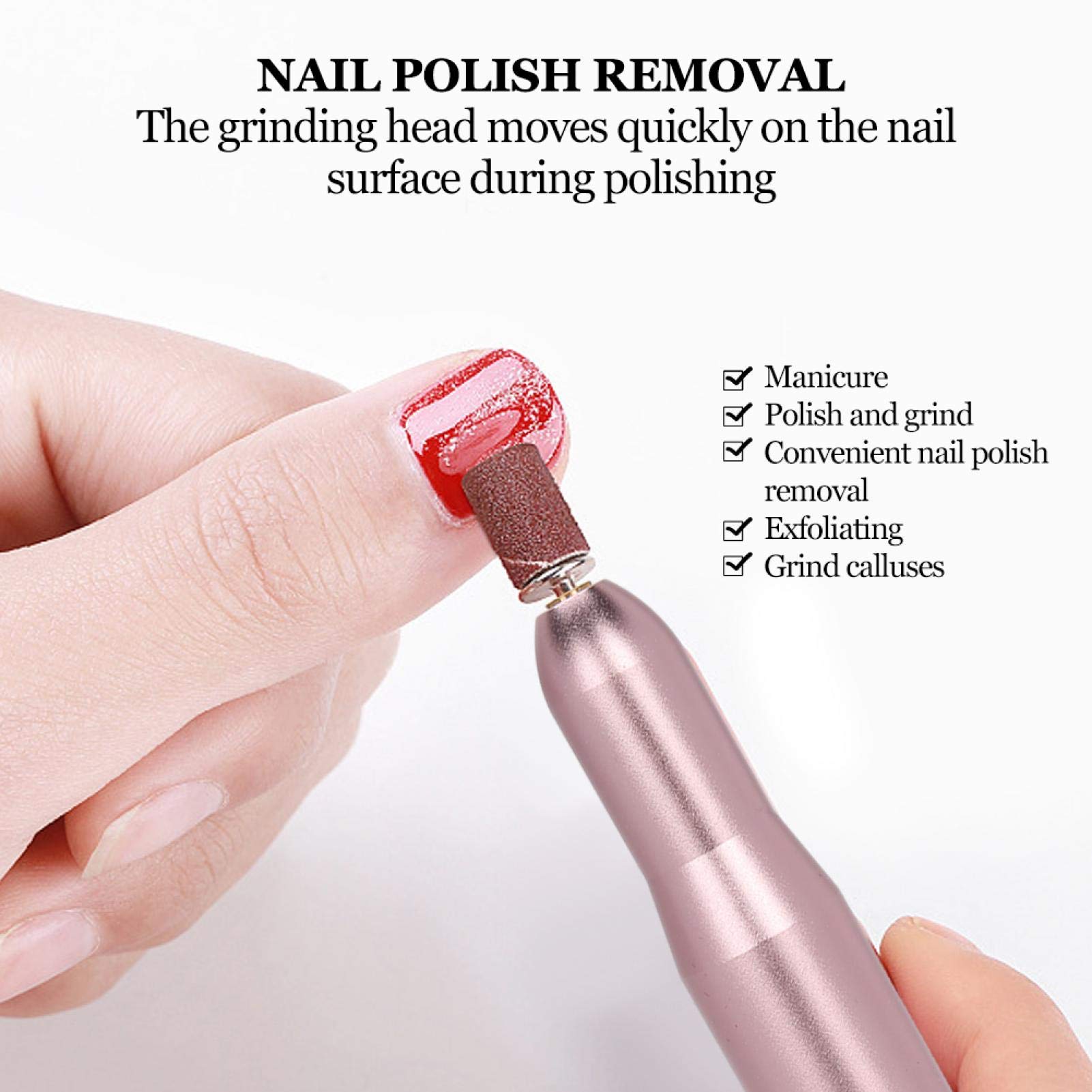 Professional Nail Drill Machine 15000RPM with USB Charging - Electric Nail File for Home, Beauty Salon & Nail Salon - Perfect for Manicures, Pedicures & Nail Art