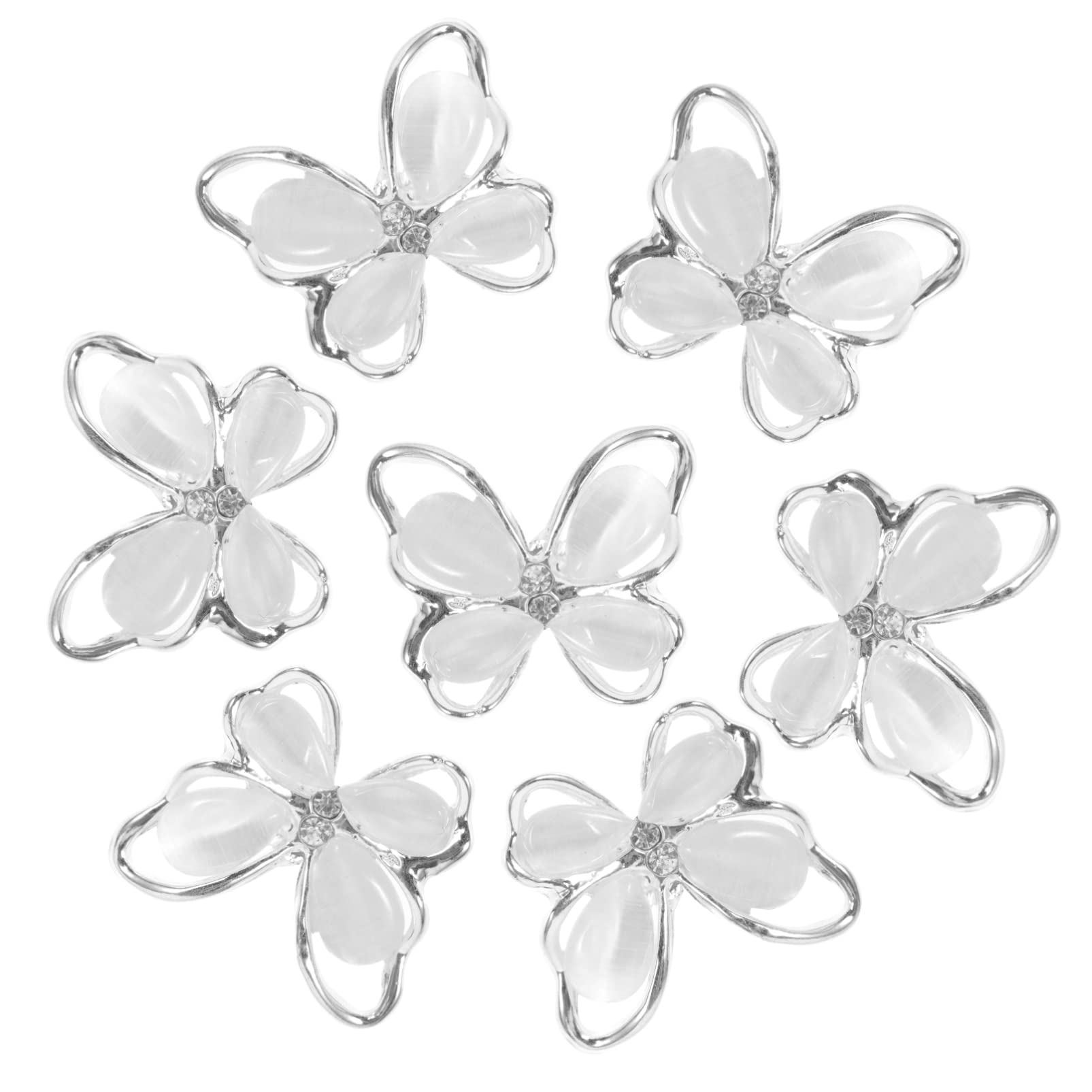 FRCOLOR 10pcs DIY 3D Nail Art Charms - Gold Butterfly & Shell Rhinestones for Manicure - Nail Decorations for Women - Perfect for Parties, Weddings & Nail Salon Designs