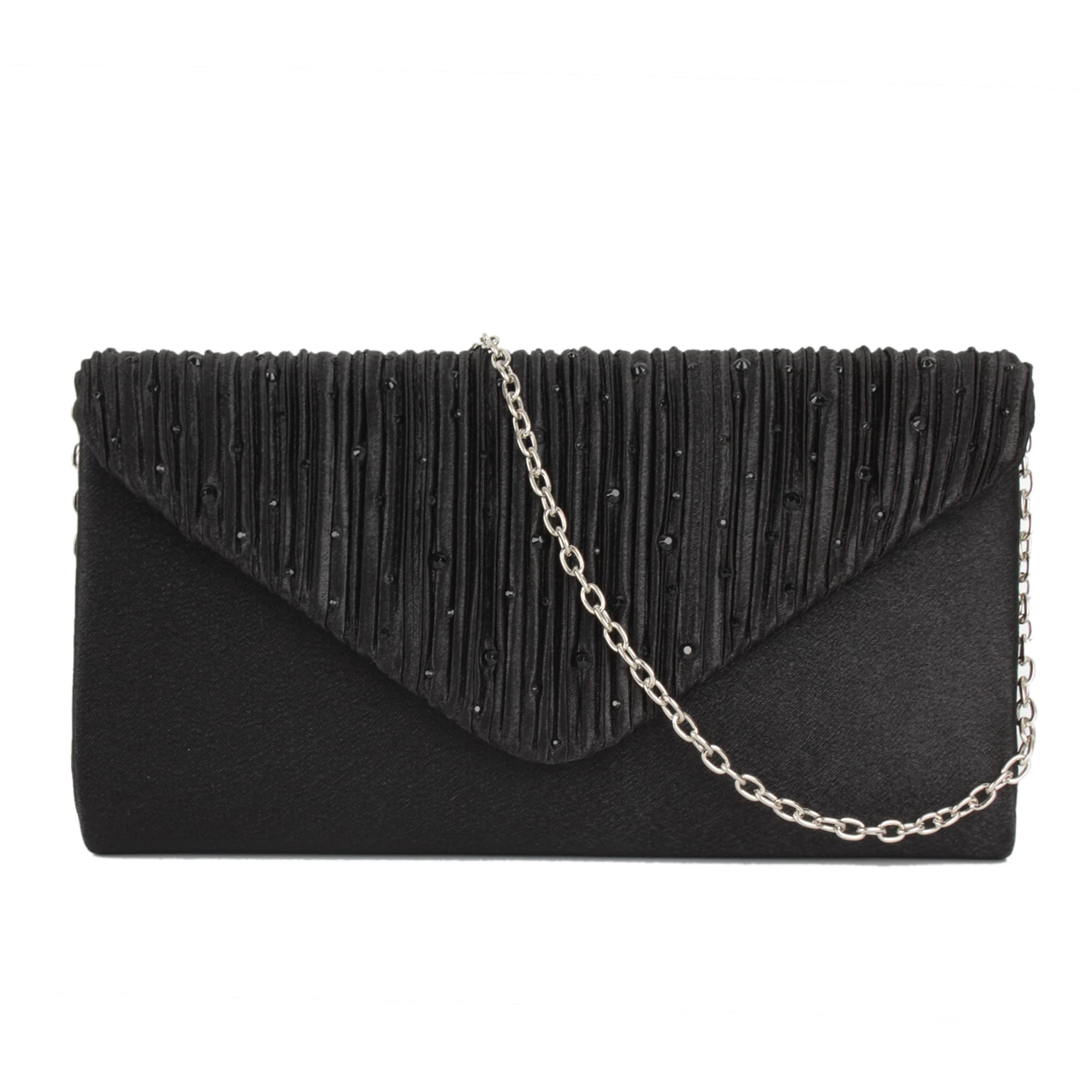 Goclothod Women's Satin Clutch Purse - Elegant Flap Envelope Handbag for Evening Parties, Weddings & Special Occasions