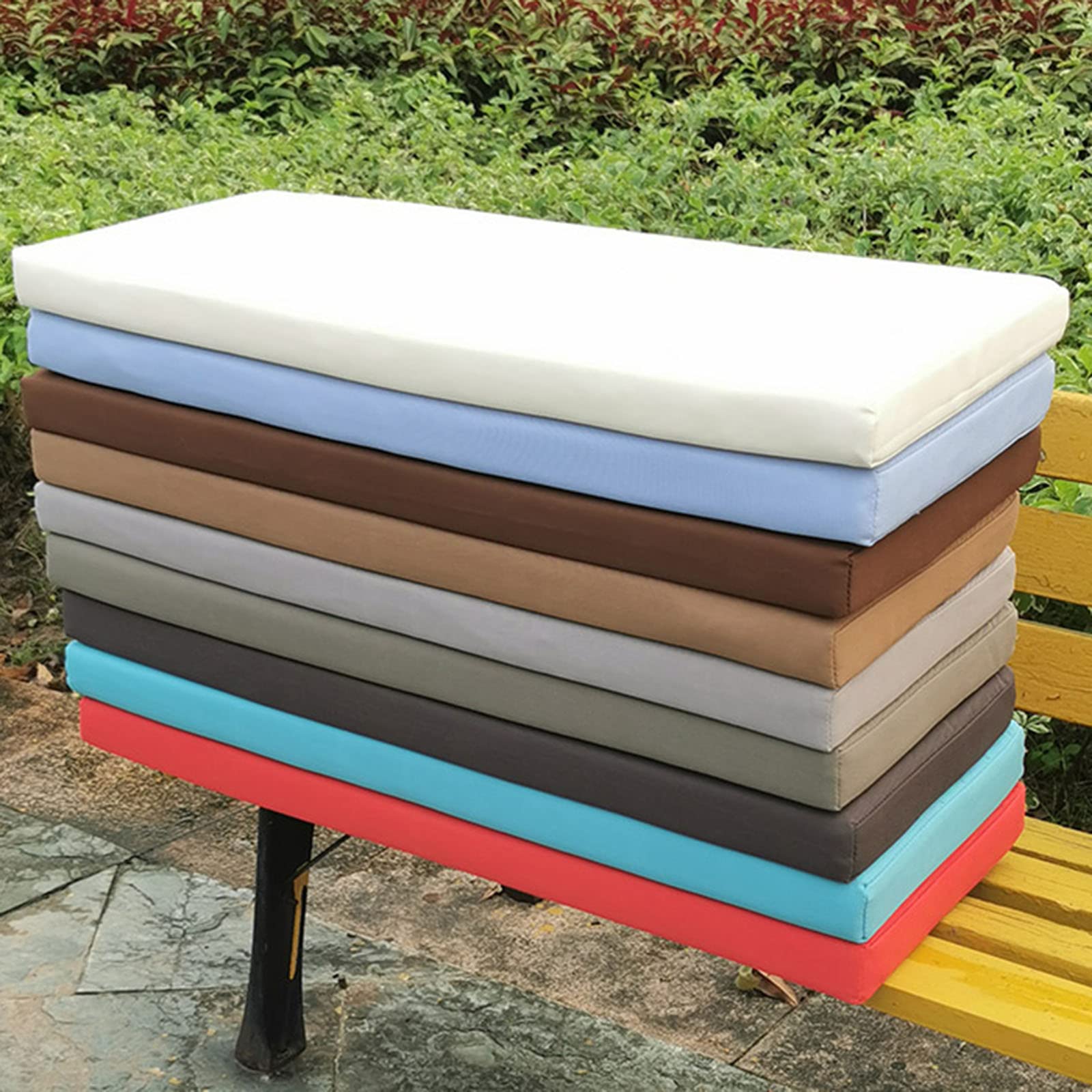 2 or 3 Seater Bench Cushion - 5cm Thick Washable Outdoor Seat Pad for Garden, Patio & Deck - Comfortable Long Chair Mat for Relaxing in Backyard, Porch or Poolside