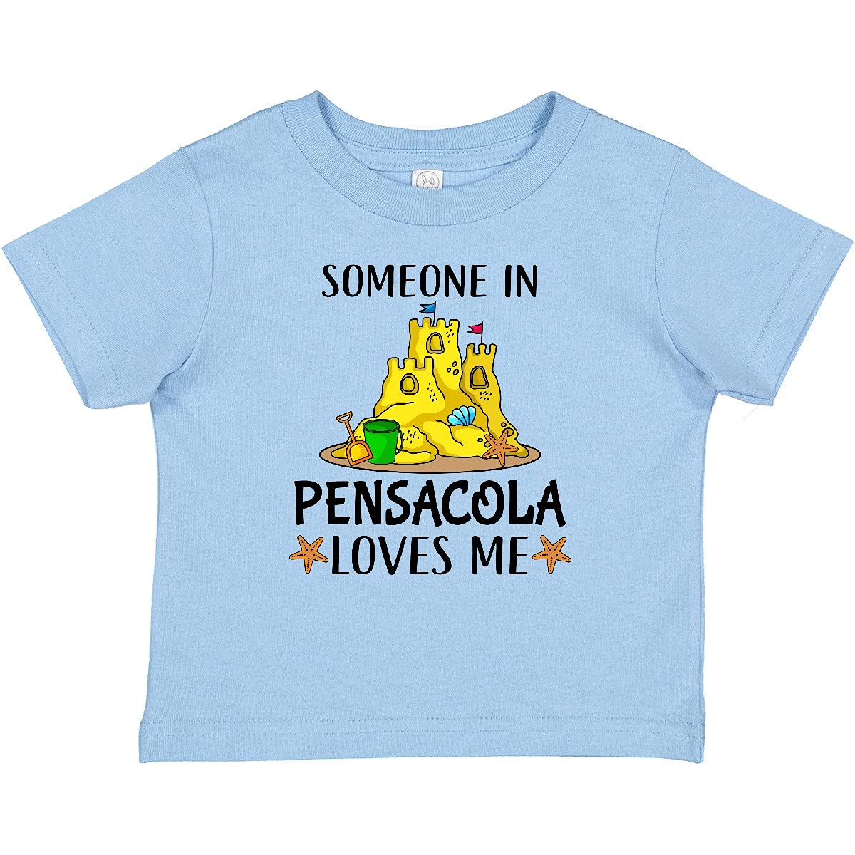 Inktastic 'Someone in Pensacola Loves Me' Beach Vacation Baby T-Shirt - Cute & Comfortable Outfit for Florida Travel, Family Photos & Summer Fun