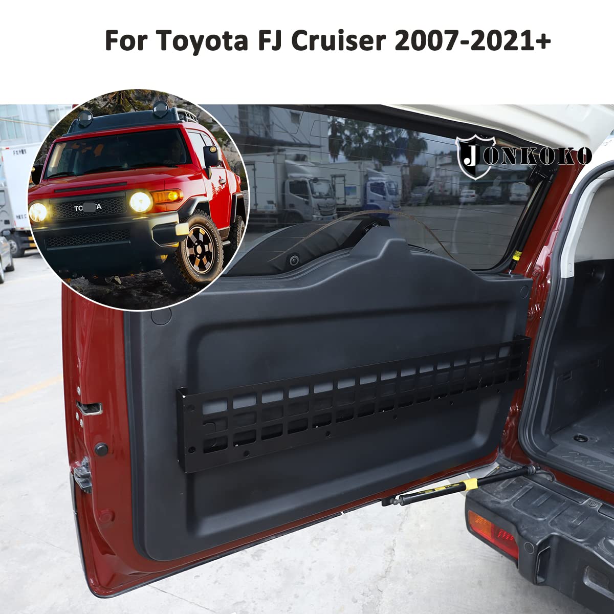 Foldable Car Trunk Storage Organizer for Toyota FJ Cruiser 2007-2021 | Rear Door Cargo Shelf & Tailgate Table Accessories (Style F) | Perfect for Camping, Road Trips & Outdoor Adventures
