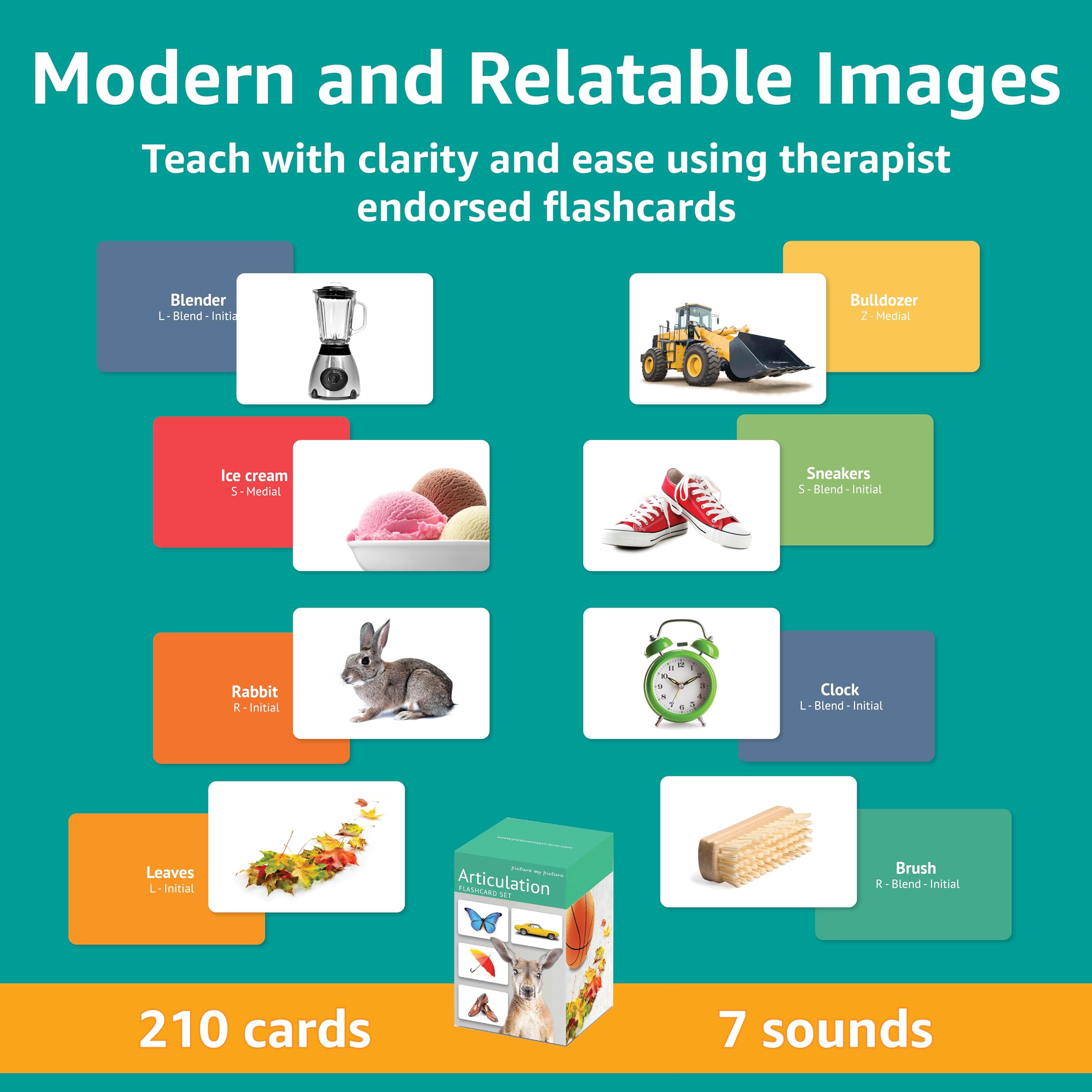 Articulated Flash Cards | Speech Therapy Materials | Autism Learning Tools | ESL Teaching Resources for Kids - Perfect for Classroom, Homeschool & Special Education
