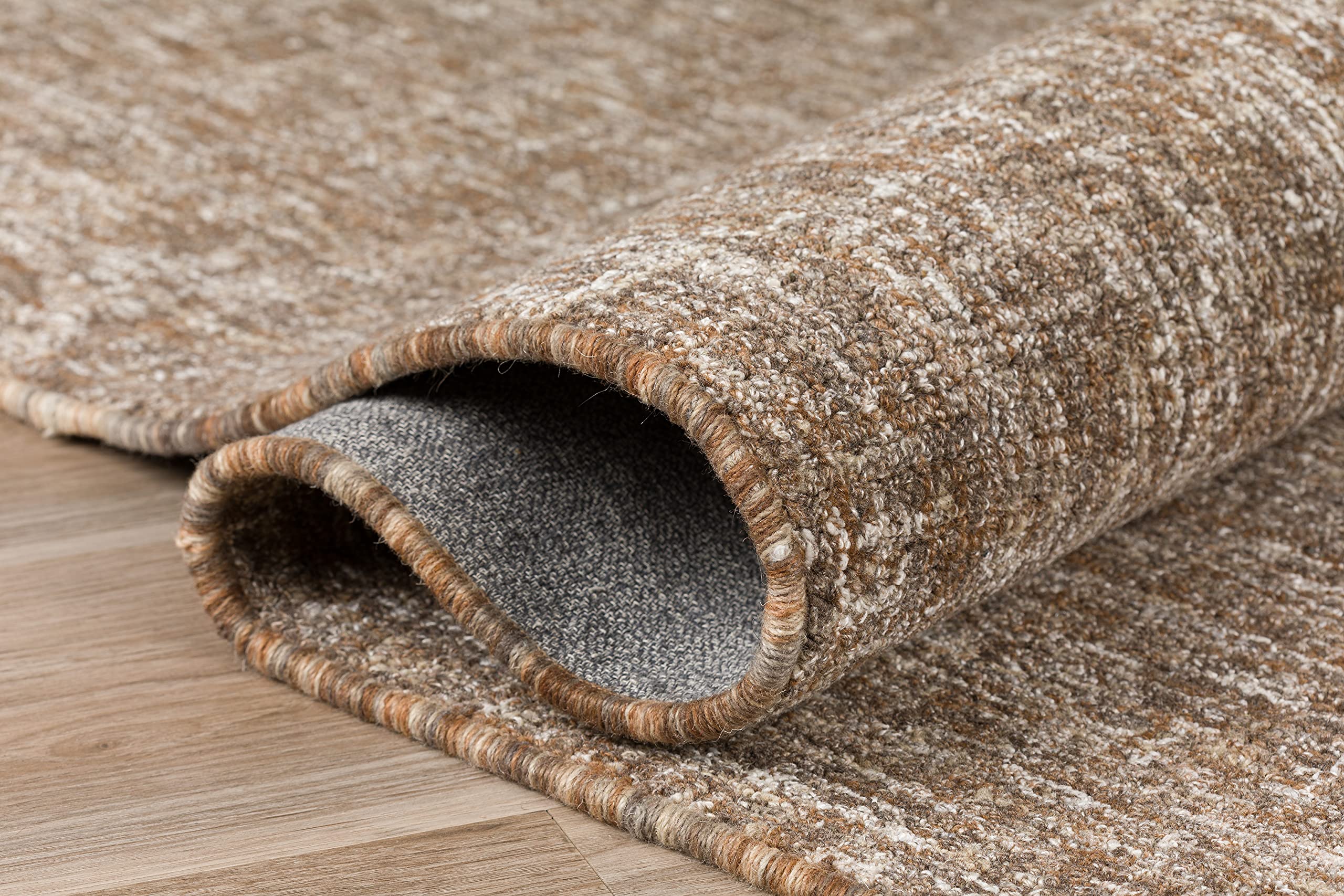Addison Rugs Winslow AWN31 Brown 8’ x 10’ Rectangle Soft Wool Blend Area Rug - Handmade Durable Living Room Bedroom Dining Room Rug for Home Decor | Cozy Floor Covering for Family Gatherings & Relaxation