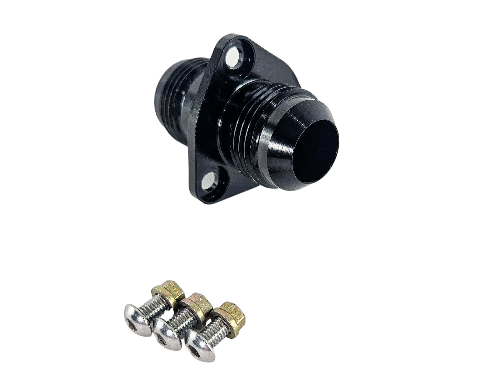 10AN Flanged Bolt Pass Thru Bulkhead Fitting by Fluidworks - High Pressure Fuel & Oil Line Connector for Automotive, Marine & Industrial Applications