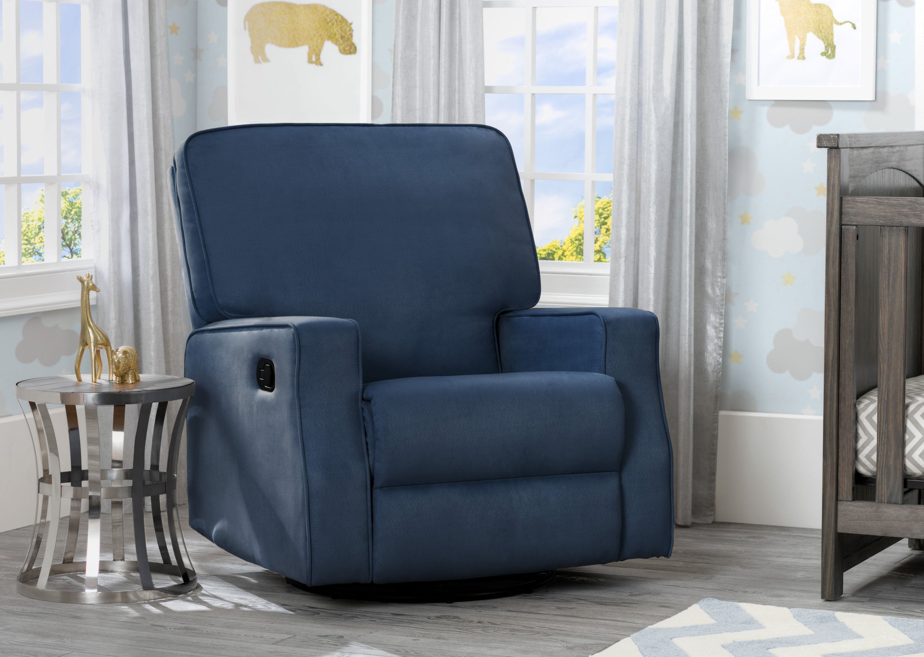Carson Nursery Recliner Swivel Glider Chair - Comfortable Rocking Chair for Nursing Mothers & Baby Nursery - Perfect for Breastfeeding, Rocking Baby to Sleep & Nursery Decor