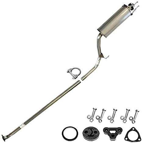 Stainless Steel Exhaust Resonator for Honda Civic 2006-2011 1.8L Sedan - Direct Fit Replacement with Free Gaskets, Clamps & Hardware - Improves Engine Performance & Sound - Perfect for Daily Driving & Car Upgrades