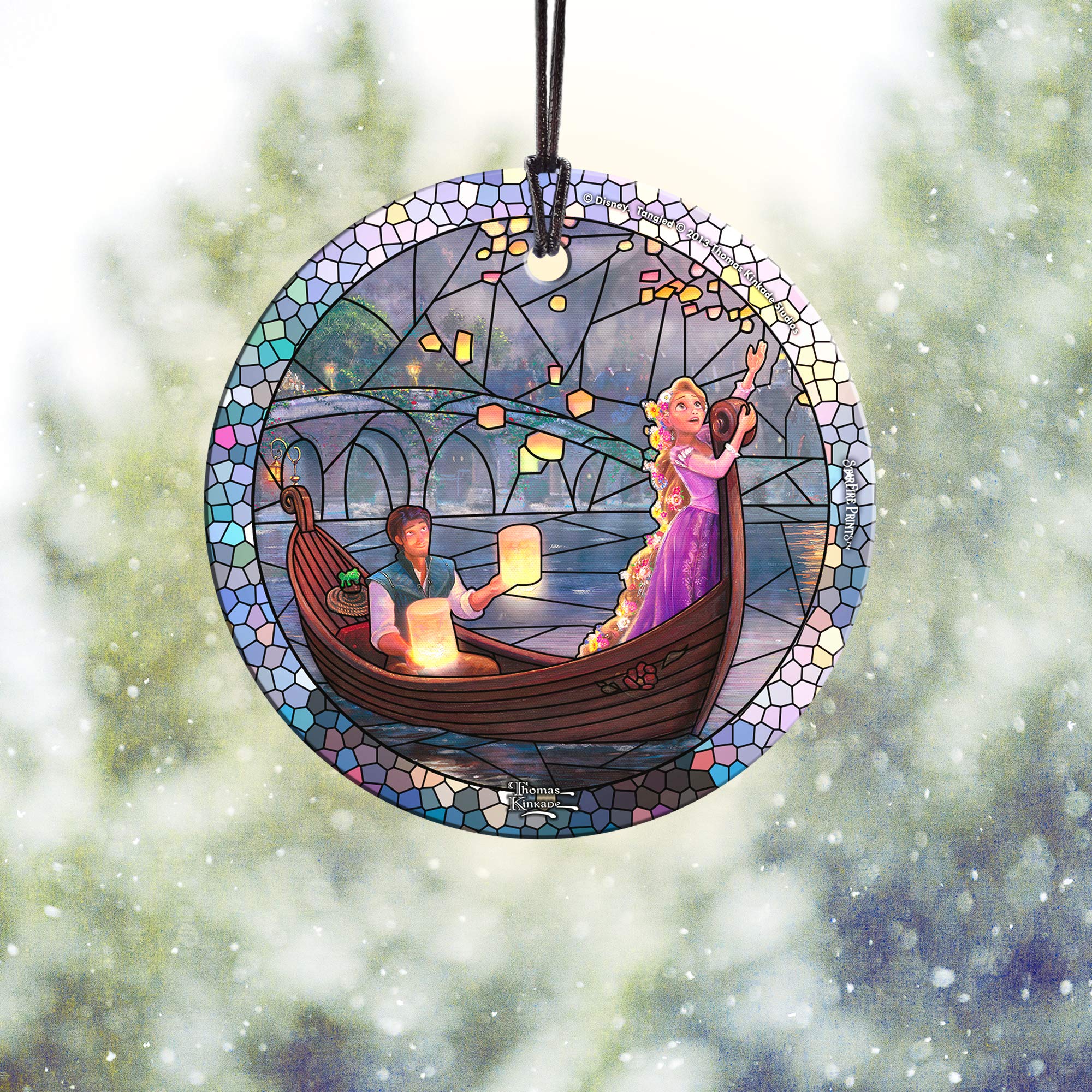 Disney Tangled Rapunzel Stained Glass Hanging Ornament – 3.5” Starfire Prints Light Catcher – Perfect for Home Decor, Birthday Gifts & Disney Collectors – Great for Bedroom, Nursery & Window Decorations