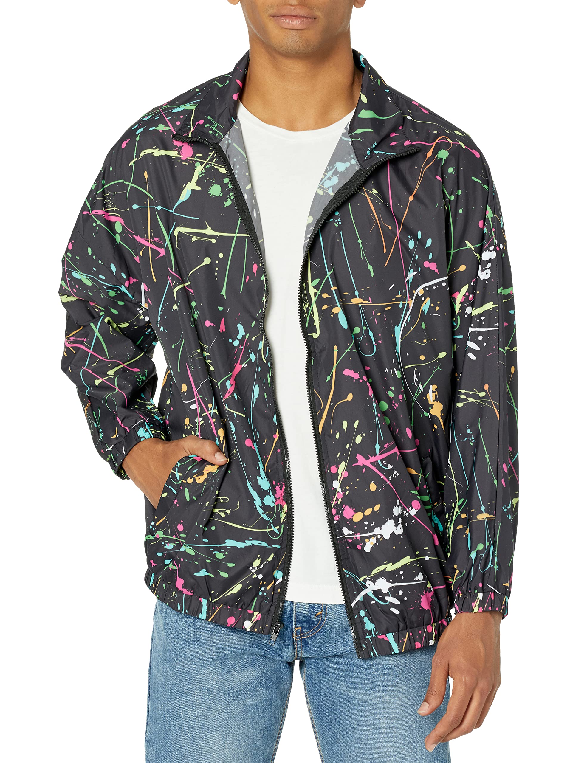 Vintage 80s & 90s Retro Windbreaker Jacket - Funny Guy Mugs Collection - Perfect for Halloween Costumes, 80s Theme Parties & Retro Fashion Outfits