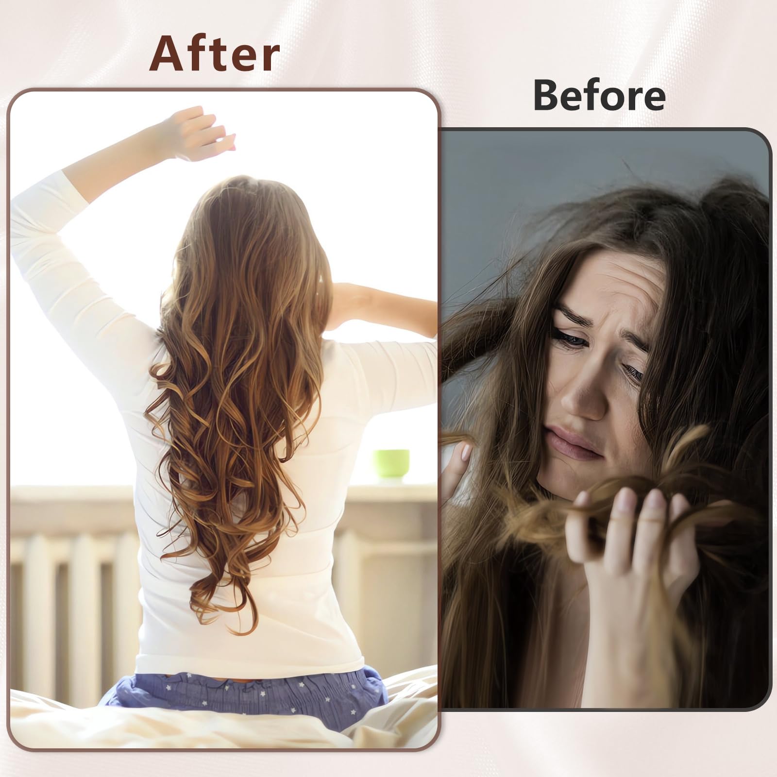 Silk Bonnet for Women Sleeping - Double Layer Satin Hair Wrap Bonnet for Curly & Natural Hair - Breathable Elastic Hair Cover for Night Protection & Hair Care - Perfect for Bedtime & Travel Use