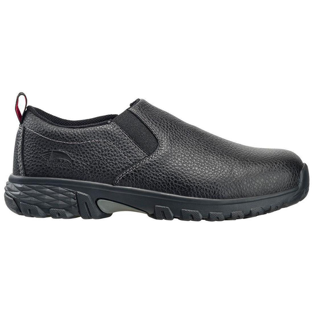 SD10 Alloy Toe Slip-On Work Shoes for Men - Lightweight Safety Shoes with Steel Toe Cap, Non-Slip Rubber Sole - Ideal for Construction, Warehouse & Industrial Work (Black)