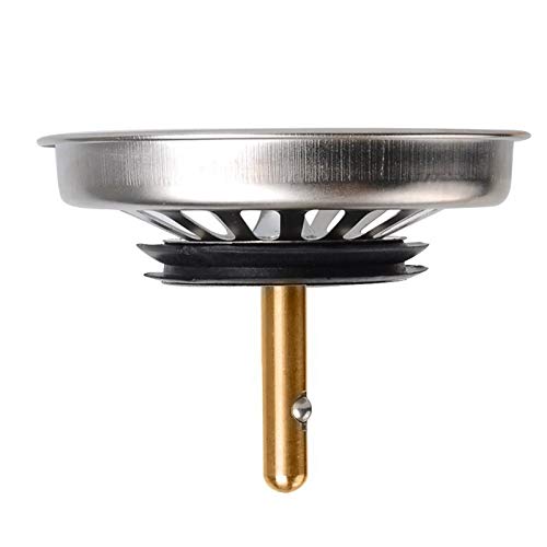 Stainless Steel Sink Drain Strainer - Kitchen Sink Plug for Easy Cleaning