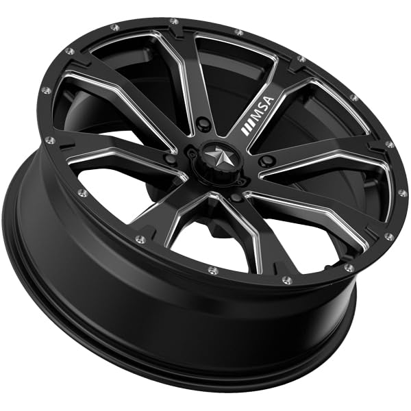 MA42 14X7 4X110 Satin Black Mill 10MM Wheel - M42-04710 - Perfect for Off-Road Trucks & SUVs