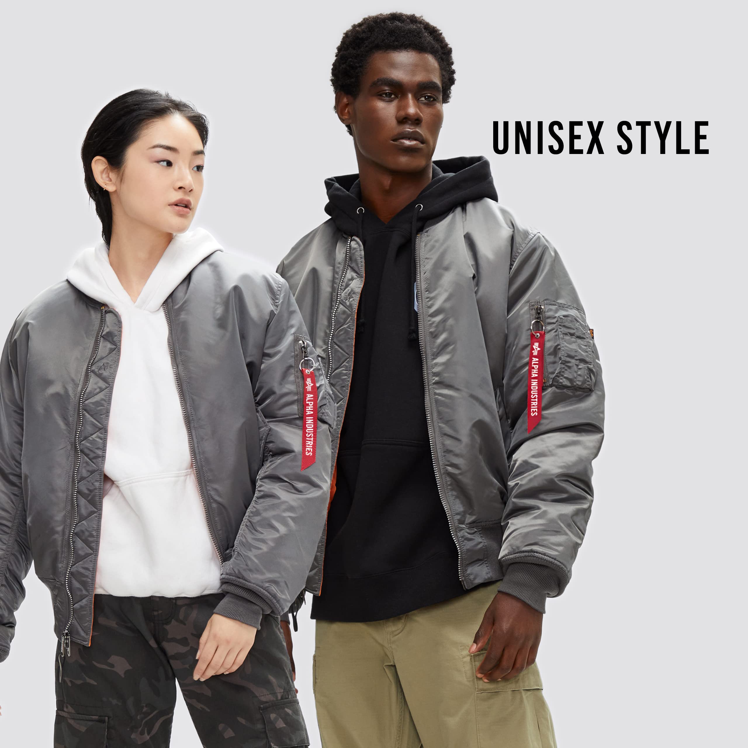 Alpha Industries MA-1 Bomber Flight Jacket - Men's Military Style Aviator Jacket with Water-Repellent Nylon - Perfect for Pilots, Outdoor Adventures & Streetwear Fashion
