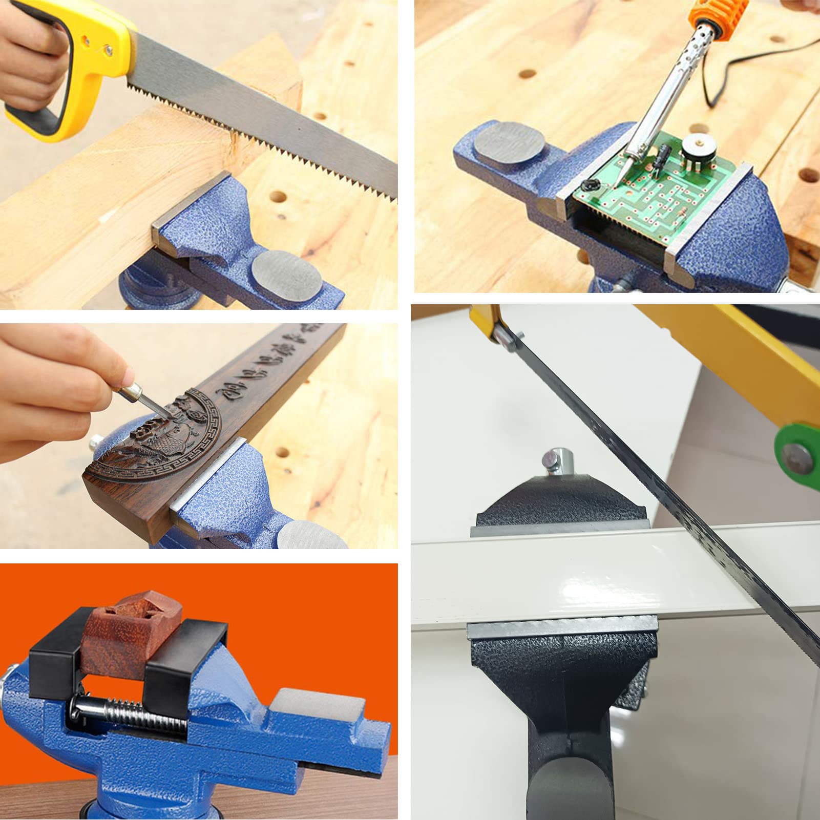 2-in-1 Dual-Purpose Bench & Table Vise with 360° Rotation - 2.5