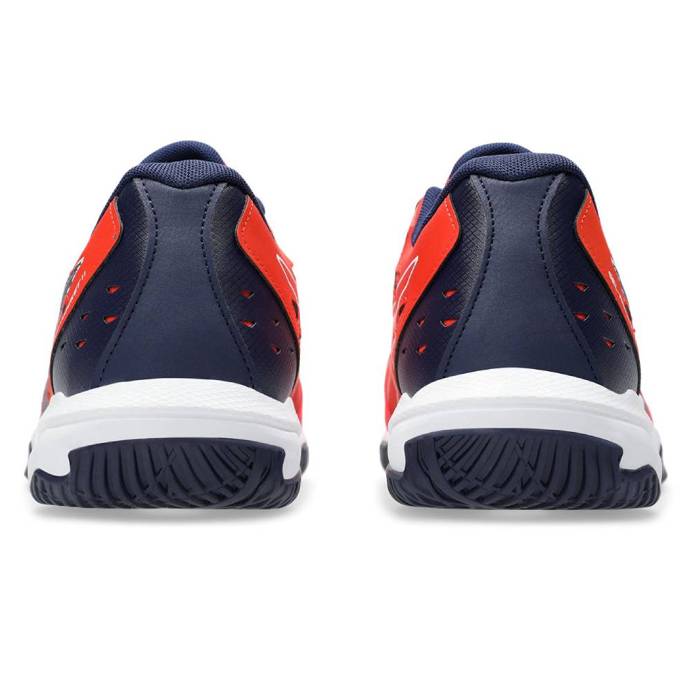 ASICS Gel Rocket 11 Men's Volleyball Shoes - Lightweight Indoor Court Shoes for Badminton, Squash & Tennis - Non-Marking Rubber Sole (Fiery Red/Peacoat) - Perfect for Gym, Sports & Casual Wear