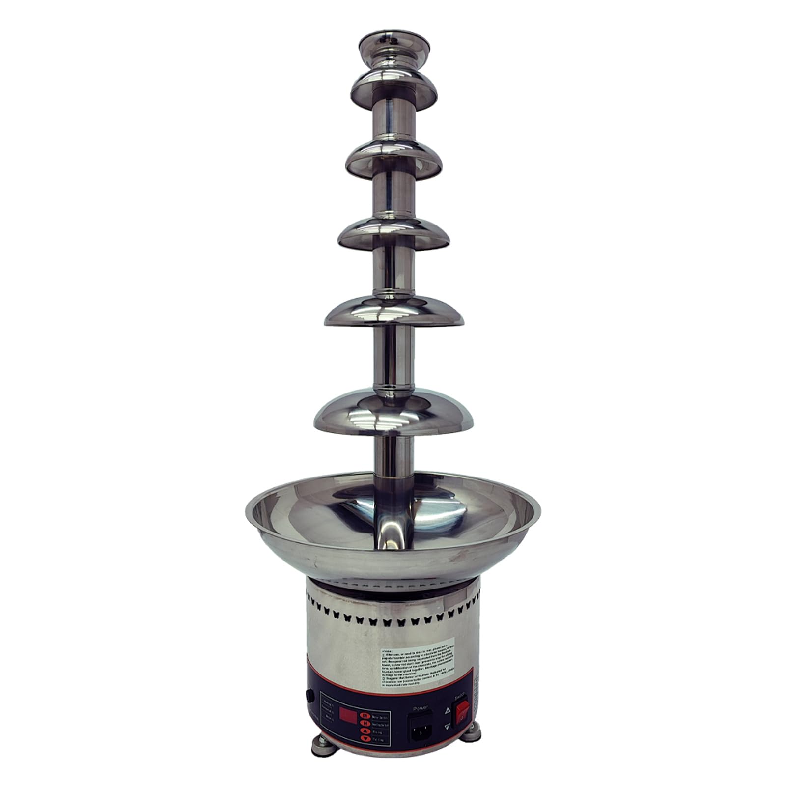 6-Tier Stainless Steel Chocolate Fountain Machine - 13.2lb Capacity Electric Hot Chocolate Melter with Digital Control for Weddings, Parties, Catering | Perfect for Dessert Buffets, Birthday Celebrations & Fondue Stations