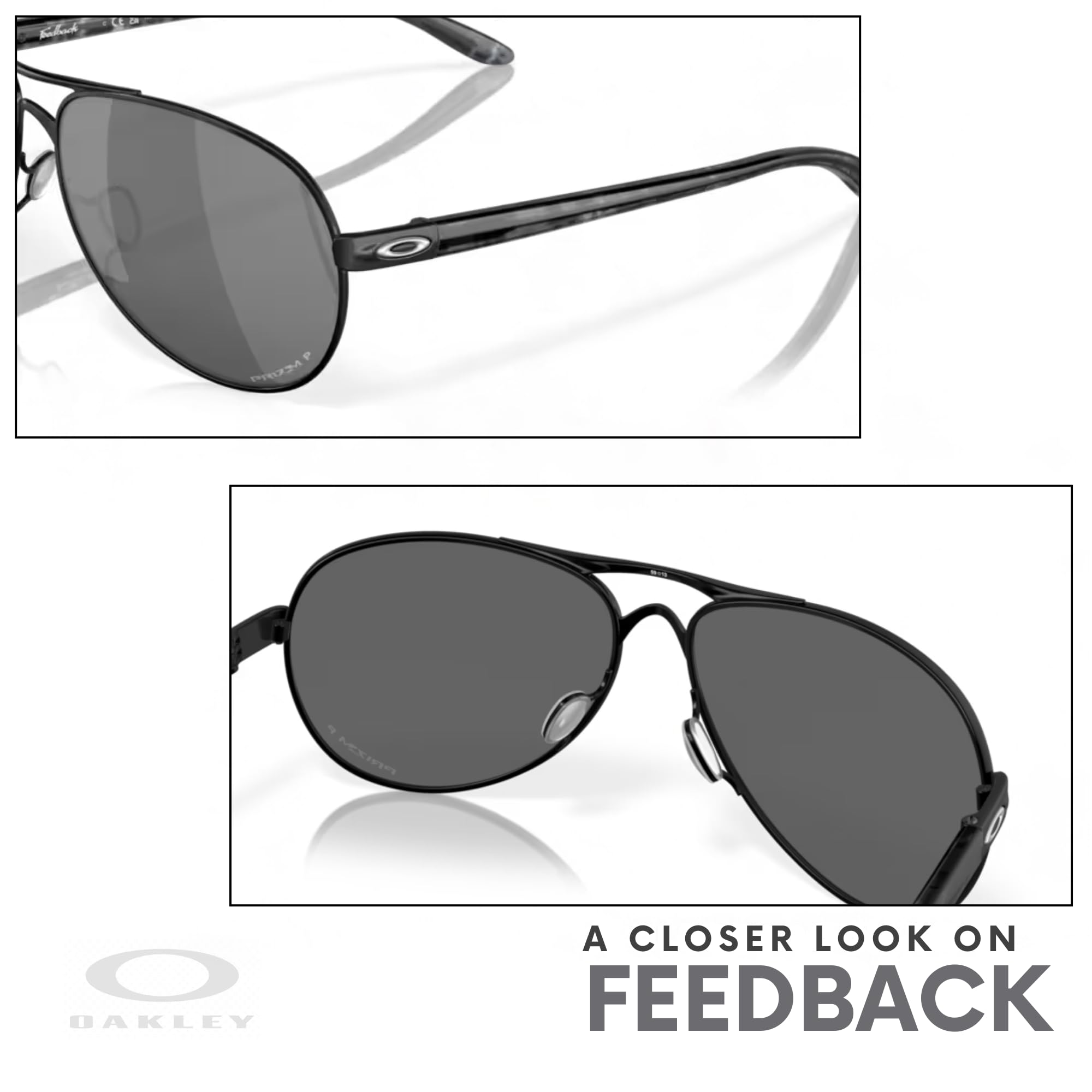 Oakley Feedback OO4079 Women's Sunglasses with Leash & Designer iWear Care Kit - Stylish UV Protection for Outdoor Sports, Beach & Driving