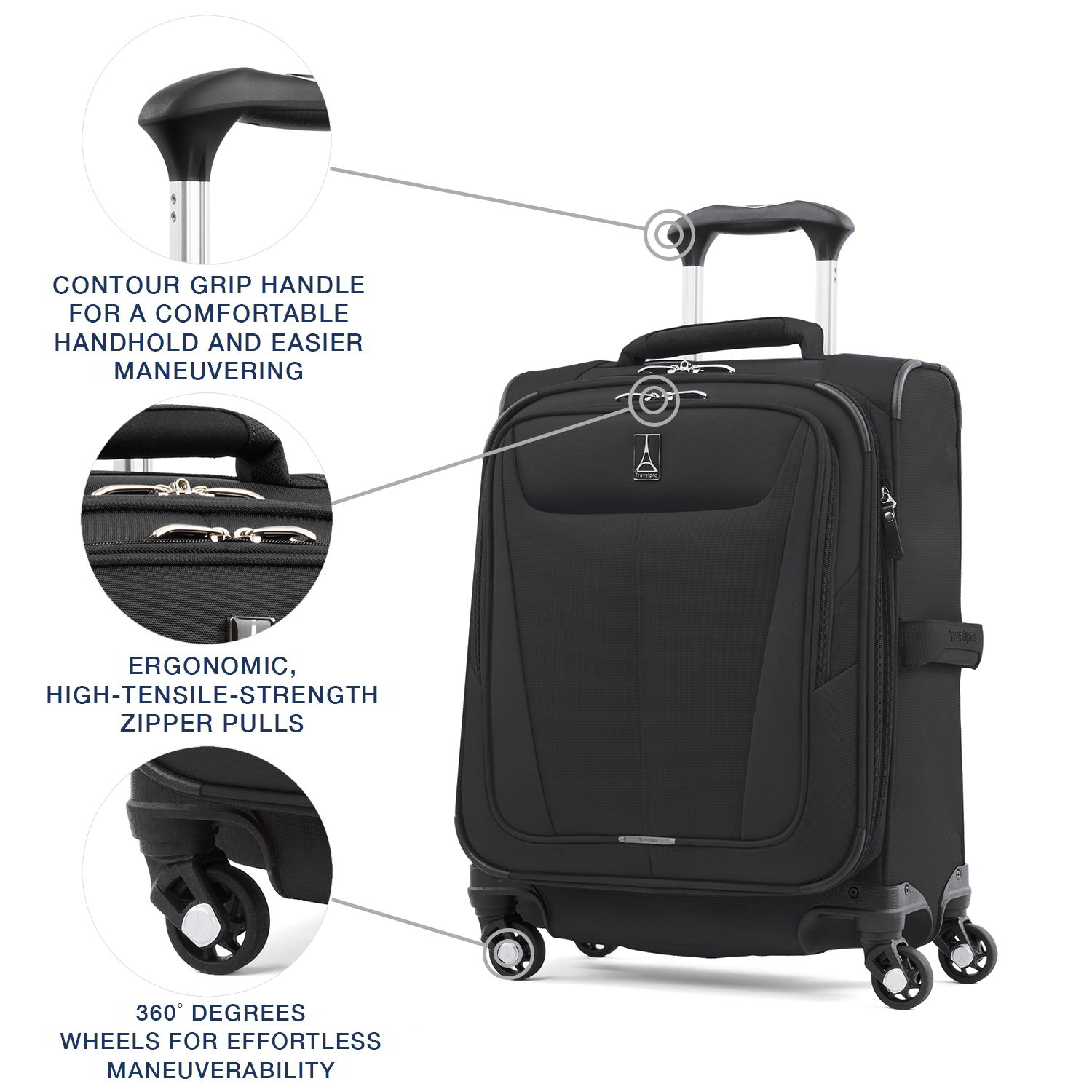 Travelpro Maxlite 5 Lightweight Expandable Carry-On Spinner Luggage - Perfect for International Travel & Business Trips