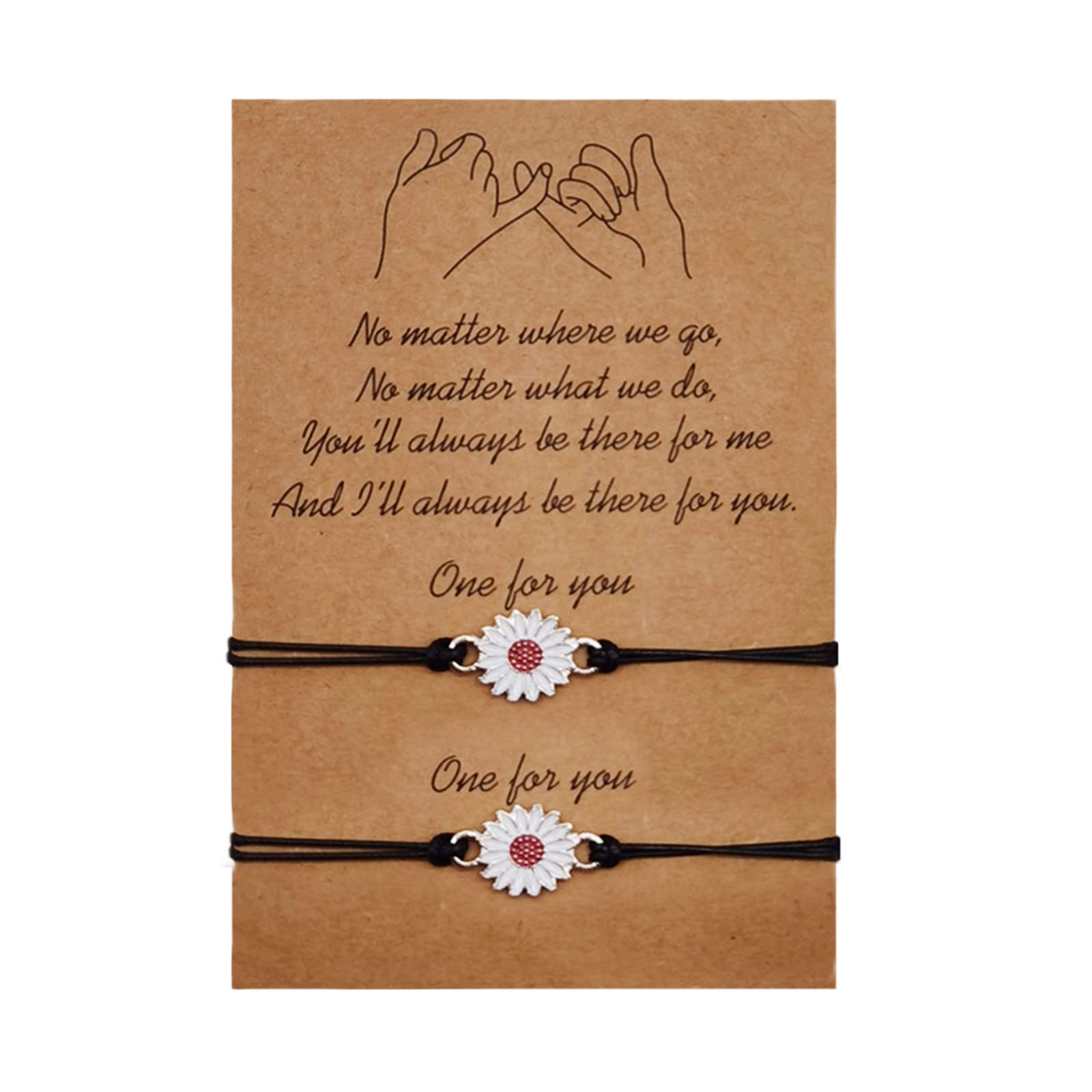 Boho Sunflower Friendship Bracelet - Handmade Pinky Promise Jewelry Gift for Best Friends, Teen Girls, Couples & Women | Perfect for Birthdays, Anniversaries & Special Occasions