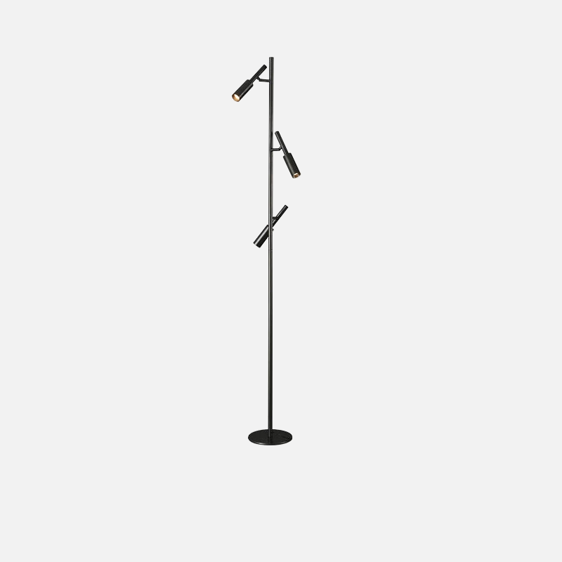 Brass Aura Adjustable Standing Lamp - Modern Floor Light for Living Room, Bedroom & Office - Dimmable Reading Light with Flexible Gooseneck Design