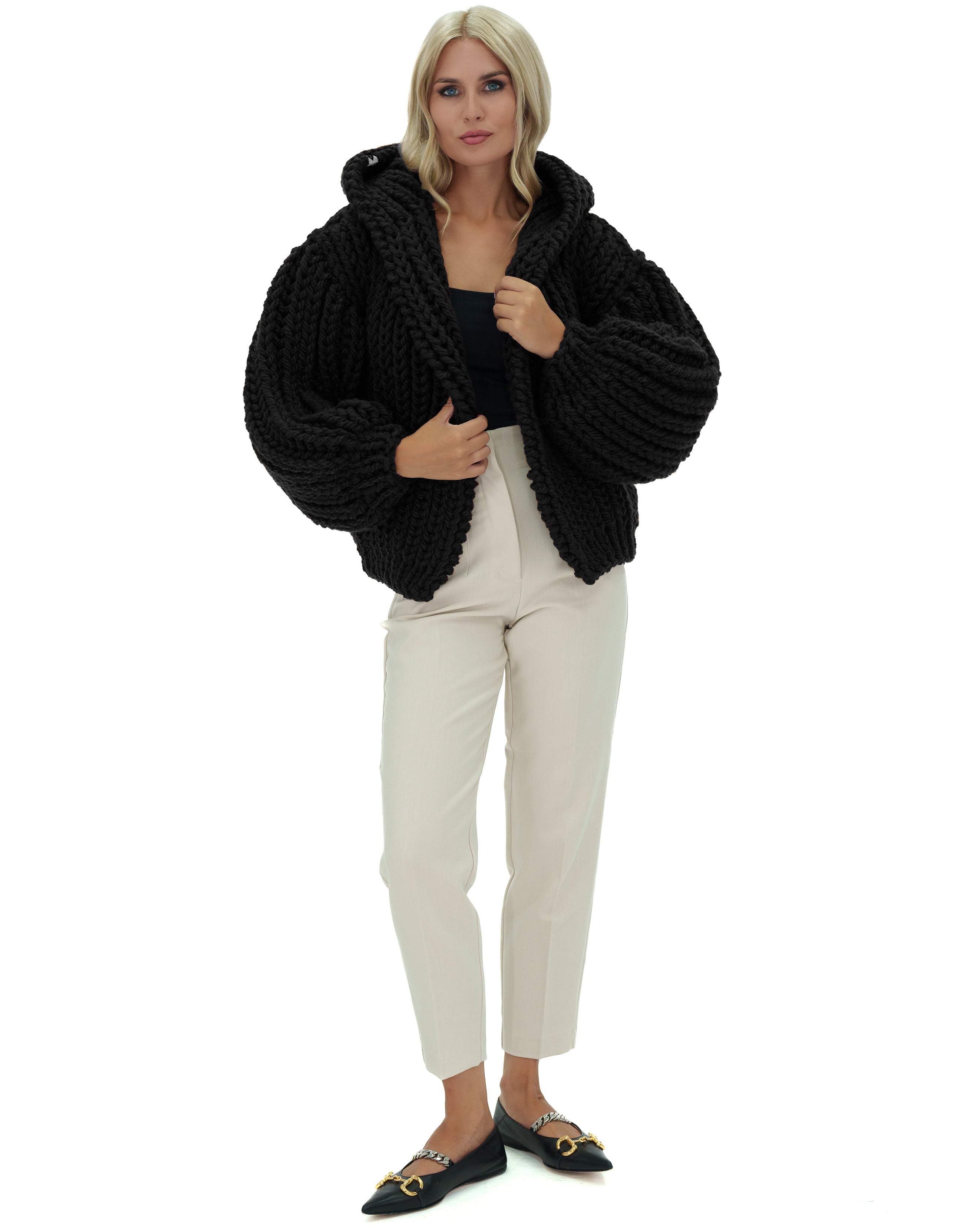 Stylish Hooded Chunky Cardigan for Women - Cozy Oversized Knit Sweater | Perfect for Fall, Winter & Casual Outfits