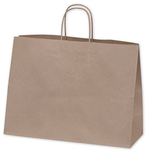 Premium Kraft Paper Shopping Bags - 250 Count, 16 x 6 x 12.5 Inches, Eco-Friendly & Durable (Kraft-RK) - Perfect for Retail Stores, Boutiques, and Gift Packaging