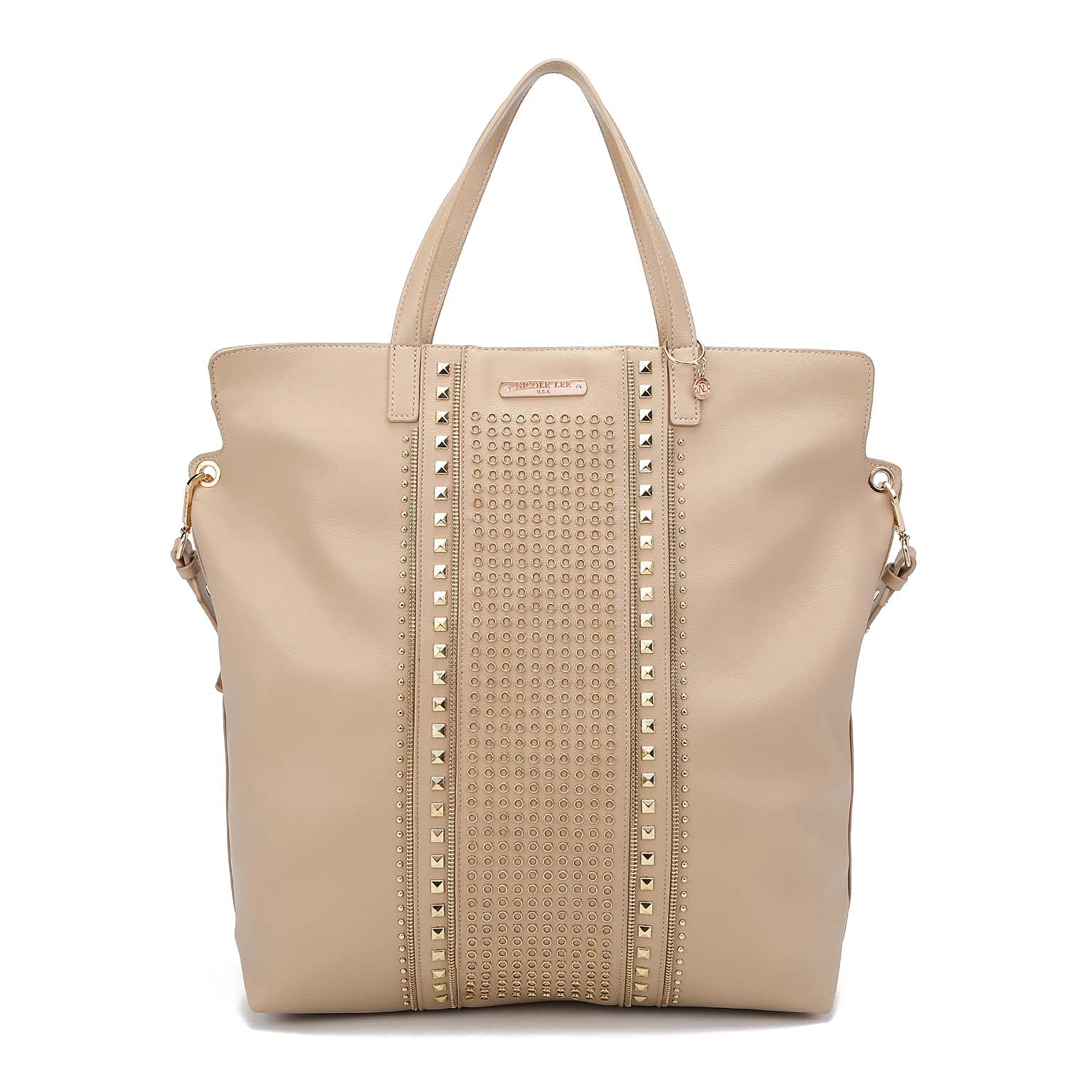 Nicole Lee Studded X-Large Tote Bag for Women - Stylish Spacious Leather Handbag for Work, Travel & Everyday Use