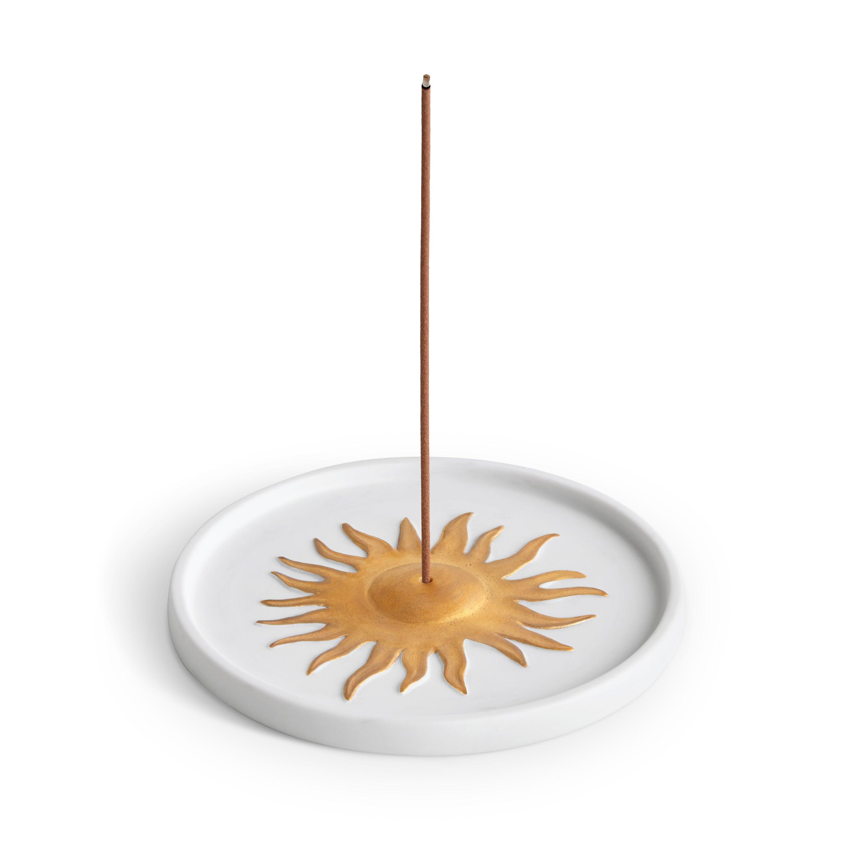 Soleil Elegant Ceramic Incense Holder for Home & Meditation - Perfect for Aromatherapy, Yoga, and Relaxation Spaces