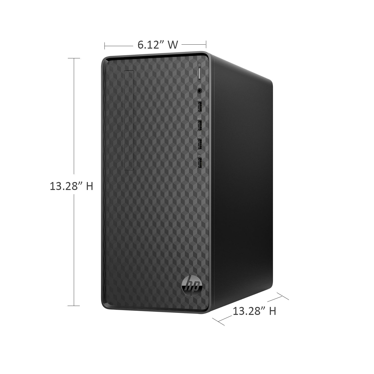 HP Desktop Computer - AMD Ryzen 5 5600G Processor, Radeon Graphics, 12GB DDR4 RAM, 512GB PCIe SSD, WiFi 5, Win 11 Home (Black) | Powerful Home & Office PC for Work, Gaming & Entertainment