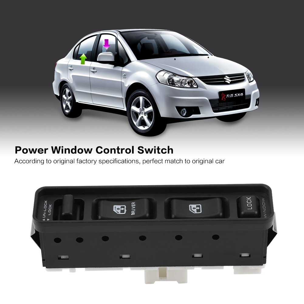 KIMISS Master Power Window Switch Regulator Control Switch for Suzuki Vitara ET TA SUV - Car Window Control Button Replacement - Perfect for Driver Side Window Repair & Auto Maintenance