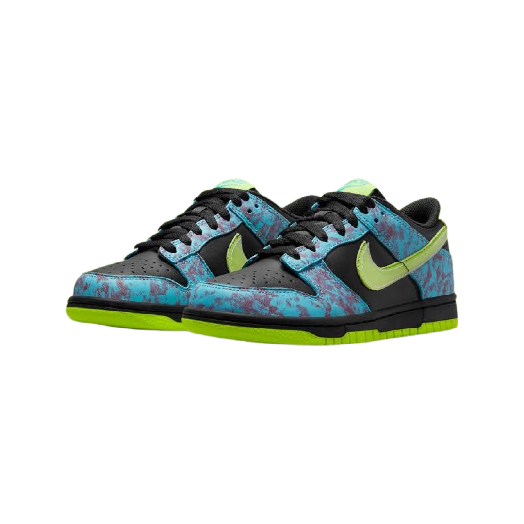 Nike Dunk Low GS Acid Wash Baltic Blue Volt Sneakers - Stylish & Comfortable Basketball Shoes for Women & Girls - Perfect for Casual Wear, Sports & Street Fashion