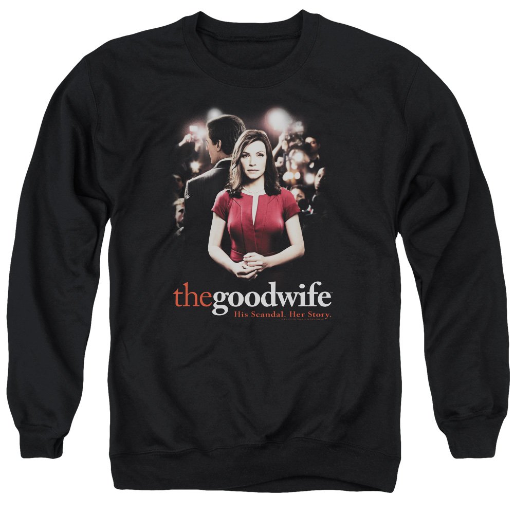Trevco The Good Wife Bad Press Adult Crew Sweatshirt - Black, Medium - Comfortable TV Show Merchandise for Fans & Lounge Wear