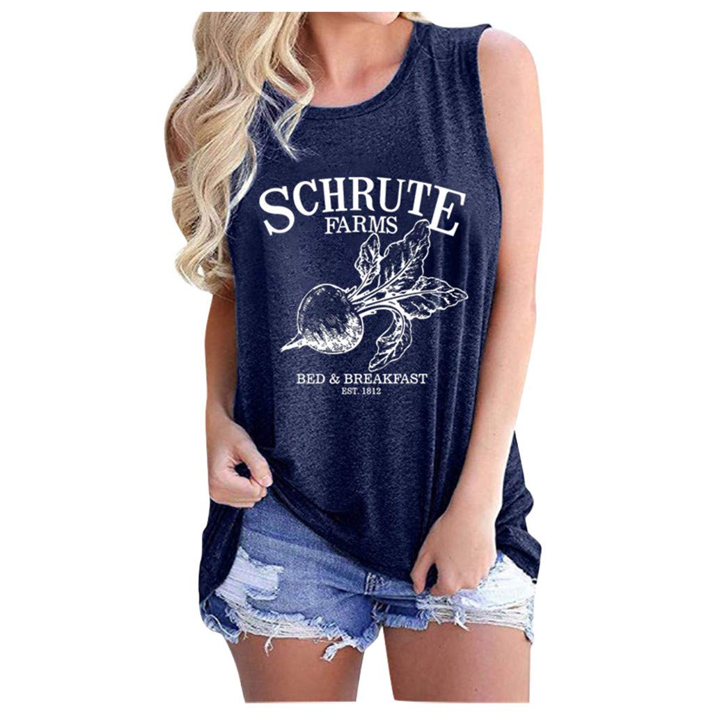 Women's Floral Printed Sleeveless Tank Top - Loose Fit Summer Workout T-Shirt for Casual Wear, Gym & Outdoor Activities