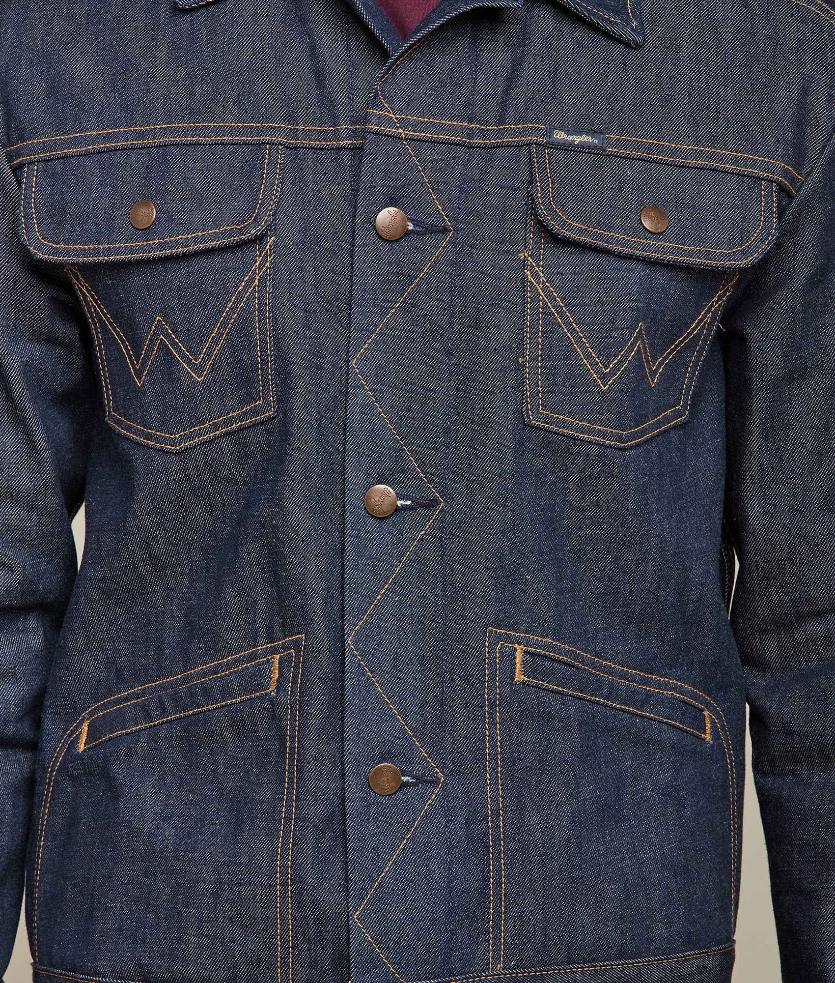 Wrangler x Lucchese Men's Dark Wash Denim Jacket - Classic Western Style for Casual Wear & Outdoor Adventures