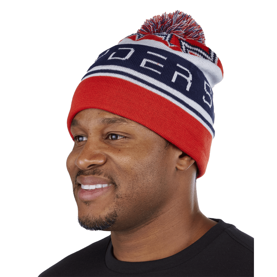 Spyder 2023 Men's Winter Icebox Pom Beanie - Warm Fleece Lined Knit Hat for Skiing, Snowboarding & Outdoor Activities