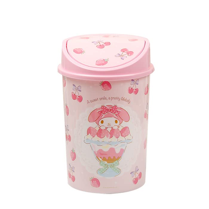 Cute Pink Trash Can for Girls - Small Waste Basket for Bedroom, Bathroom, Office & Dorm Room - Perfect Home Garbage Bin for Kids Room Decor