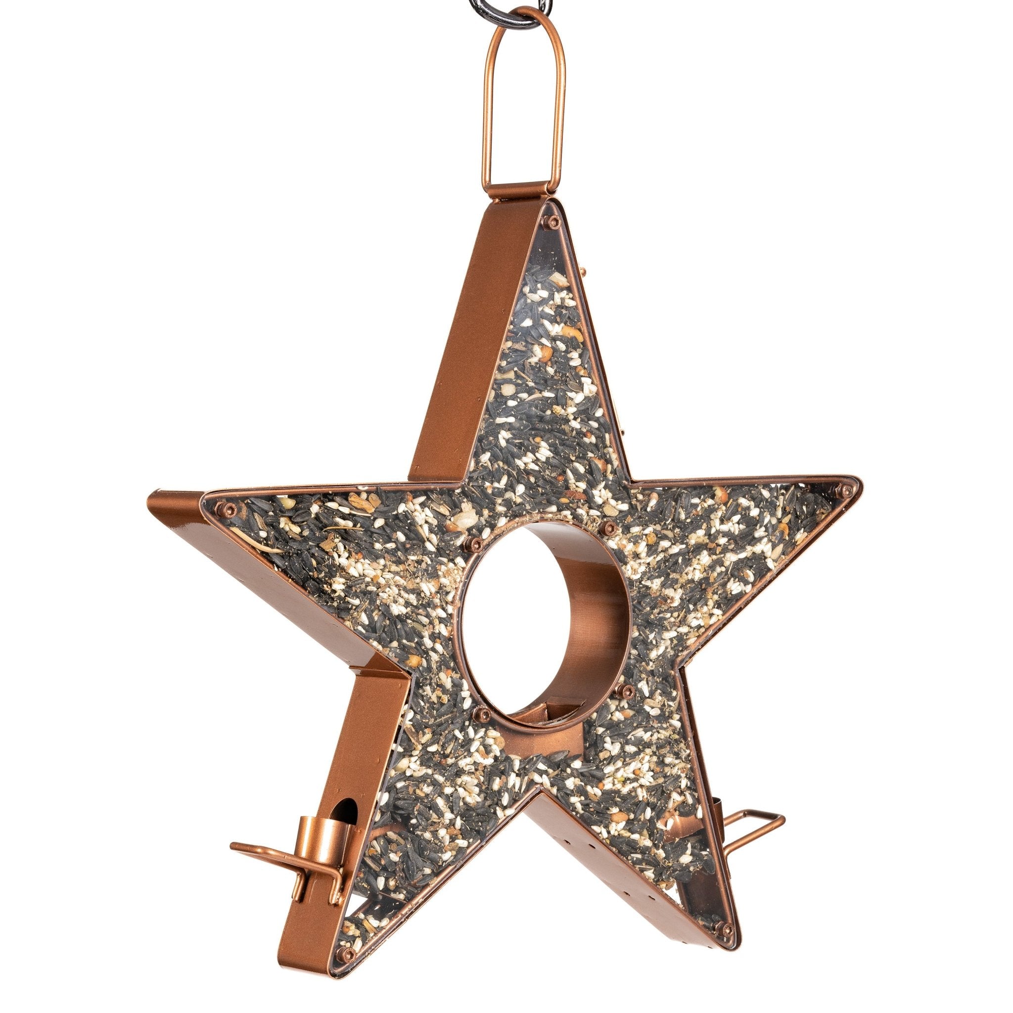 Star Fly Thru™ Bird Feeder - Squirrel Proof Hanging Bird Feeder with Large Capacity for Outdoor Garden, Backyard & Patio - Attract Cardinals, Finches & Wild Birds (Perfect for Bird Watching & Nature Lovers)