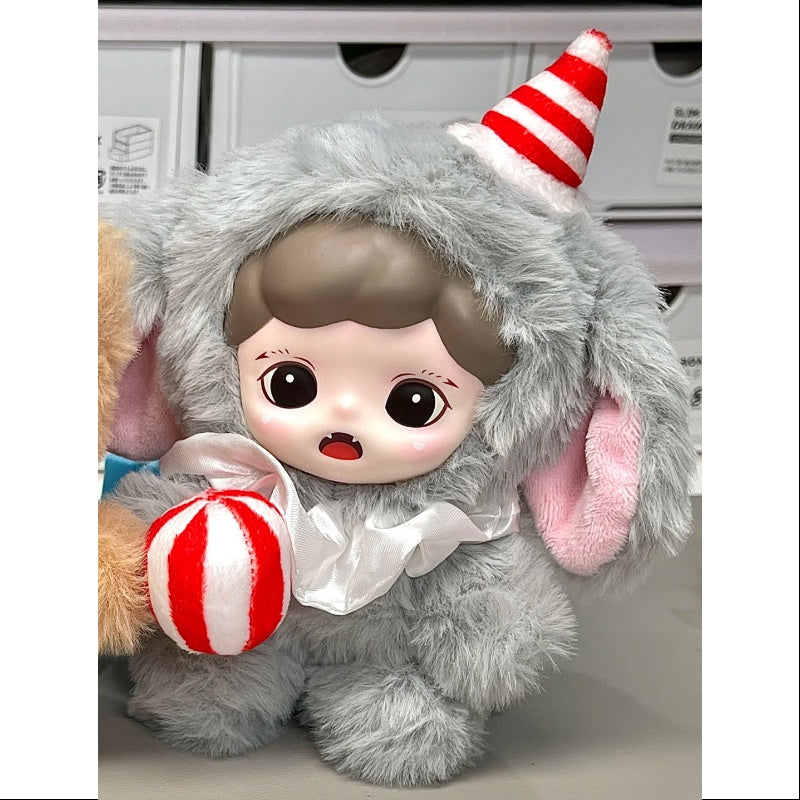 Baby Zoraa Fluffy Cabin Series Vinyl Plush Joy Elephant - Soft & Cuddly Stuffed Animal Toy for Kids, Perfect for Nursery Decor, Playtime & Gift Giving