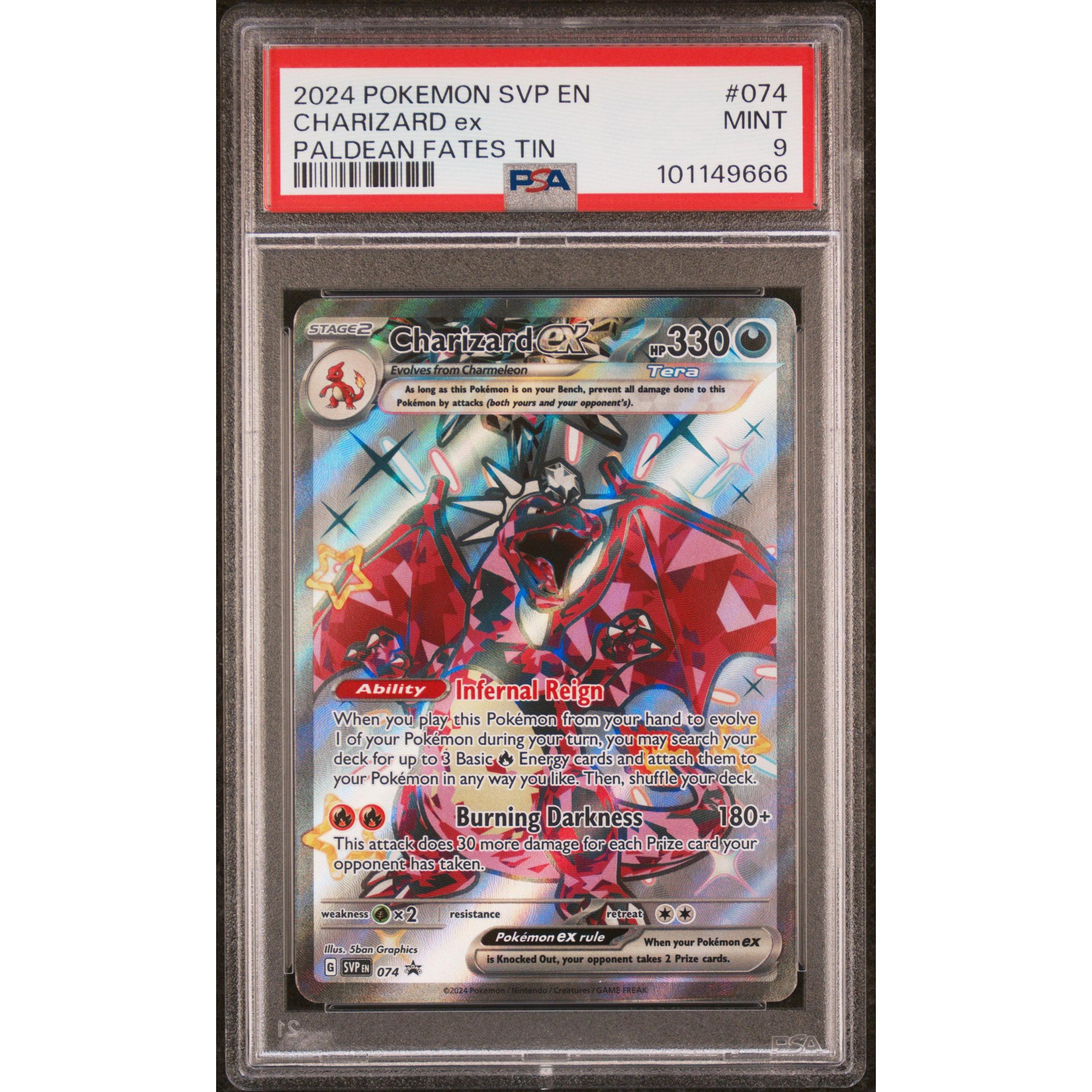 2024 Pokemon Scarlet Promo 074 Charizard SVP074 PSA 9 Gem Mint Trading Card - Perfect for Collectors & Competitive Battles