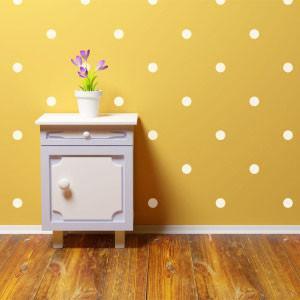 White Room Dots Wall Decals - Removable Peel & Stick Wall Stickers for Nursery, Kids Bedroom & Home Decor - Perfect for DIY Wall Art & Creative Spaces