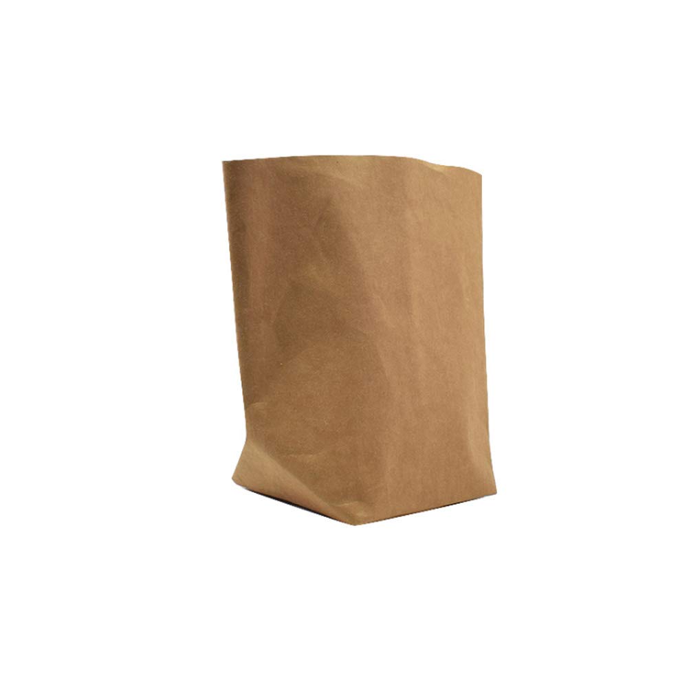 Eco-Friendly Hemoton Kraft Paper Flowerpot Bags - Washable Brown Grocery & Lunch Bags with Handles, Decorative Paper Containers for Plants, Small Trash Can & Home Decor | Perfect for Gardening, Shopping & Office Organization