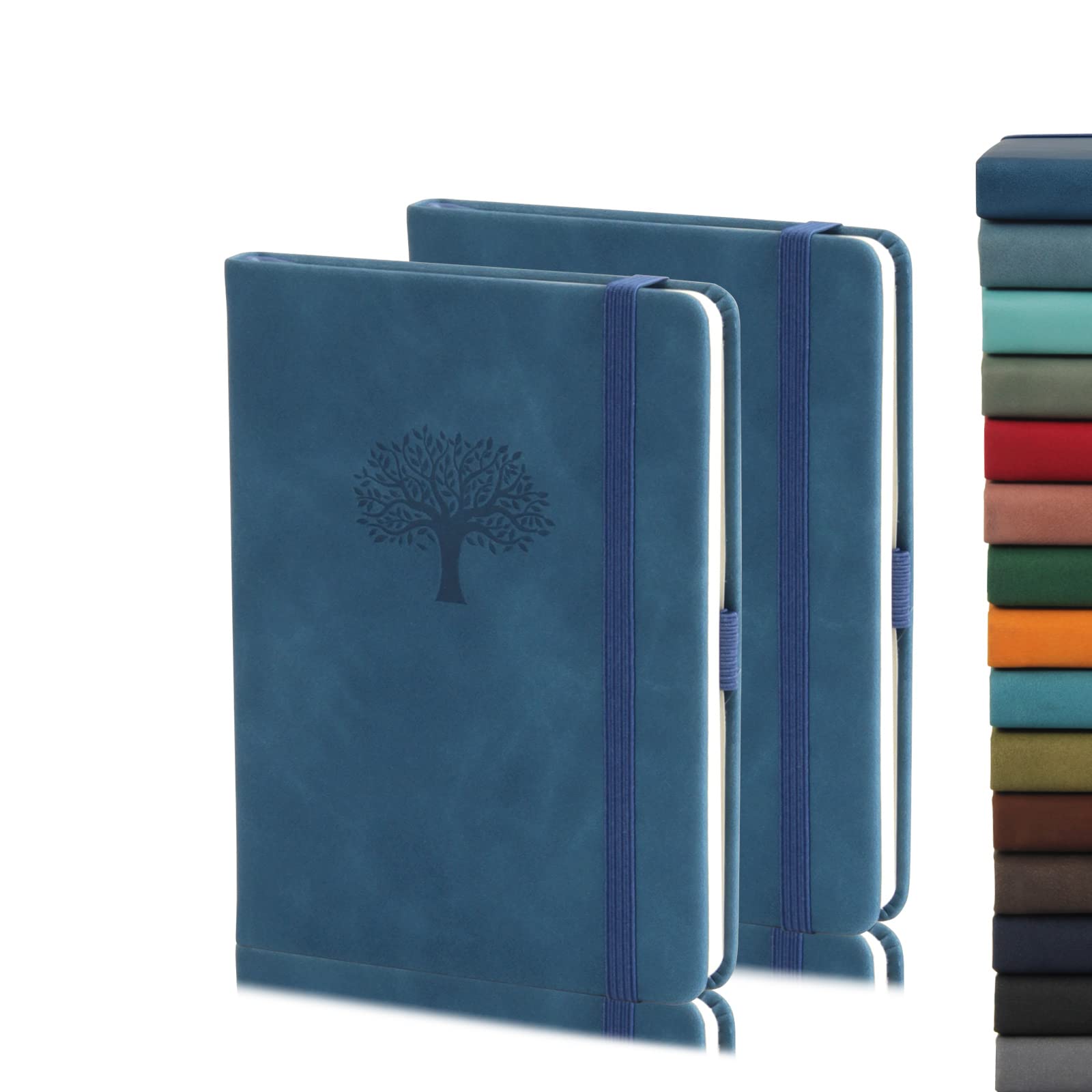 Premium 2-Pack WERTIOO A6 Leather Notebooks - 5.7