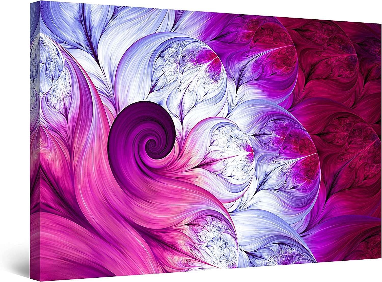 Startonight Luminous Canvas Wall Art - Abstract Red & White Light Painting, Large Modern Artwork (32